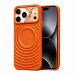 Textured Leather MagSafe Case for iPhone 15, iPhone 16, iPhone 17, iPhone 17 Pro &amp; iPhone 17 Pro Max | Premium Protective Cover &ndash; iPhone 18 ProMax Orange | iCare