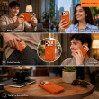 Textured Leather MagSafe Case for iPhone 15, iPhone 16, iPhone 17, iPhone 17 Pro &amp; iPhone 17 Pro Max | Premium Protective Cover &ndash; iPhone 17 Pro Orange | iCare