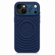 Textured Leather MagSafe Case for iPhone 15, iPhone 16, iPhone 17, iPhone 17 Pro &amp; iPhone 17 Pro Max | Premium Protective Cover &ndash; iPhone 15 Dark Blue | iCare