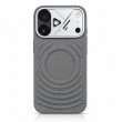 Textured Leather MagSafe Case for iPhone 15, iPhone 16, iPhone 17, iPhone 17 Pro &amp; iPhone 17 Pro Max | Premium Protective Cover &ndash; iPhone 17 Grey | iCare