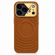 Textured Leather MagSafe Case for iPhone 15, iPhone 16, iPhone 17, iPhone 17 Pro &amp; iPhone 17 Pro Max | Premium Protective Cover &ndash; iPhone 17 Pro Brown | iCare