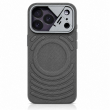 Textured Leather MagSafe Case for iPhone 15, iPhone 16, iPhone 17, iPhone 17 Pro &amp; iPhone 17 Pro Max | Premium Protective Cover &ndash; iPhone 17 ProMax Grey | iCare