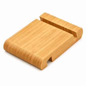 Bamboo Mobile Stand Straight 2-Way Universal Wooden Phone Holder | iCare