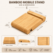 Bamboo Mobile Stand Straight 2-Way Universal Wooden Phone Holder | iCare