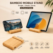 Bamboo Mobile Stand Straight 2-Way Universal Wooden Phone Holder | iCare