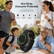 AirTag Full Covered Wrist Strap &ndash; Universal Apple AirTag Protective Silicone Wrist Band with 360&deg; Protection &amp; Adjustable Fit &ndash; Black | iCare