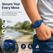 AirTag Full Covered Wrist Strap &ndash; Universal Apple AirTag Protective Silicone Wrist Band with 360&deg; Protection &amp; Adjustable Fit &ndash; Dark Blue | iCare