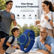 AirTag Full Covered Wrist Strap &ndash; Universal Apple AirTag Protective Silicone Wrist Band with 360&deg; Protection &amp; Adjustable Fit &ndash; Dark Blue | iCare