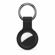 Apple AirTag Silicone Keychain Case, Soft Shockproof Protective Cover with Metal Key Ring for Keys, Bags &amp; Luggage &ndash; Black | iCare