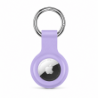 Apple AirTag Silicone Keychain Case, Soft Shockproof Protective Cover with Metal Key Ring for Keys, Bags &amp; Luggage &ndash; Purple | iCare