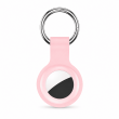Apple AirTag Silicone Keychain Case, Soft Shockproof Protective Cover with Metal Key Ring for Keys, Bags &amp; Luggage &ndash; Pink | iCare
