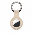 Apple AirTag Silicone Keychain Case, Soft Shockproof Protective Cover with Metal Key Ring for Keys, Bags &amp; Luggage &ndash; Beige | iCare