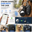 Apple AirTag Silicone Keychain Case, Soft Shockproof Protective Cover with Metal Key Ring for Keys, Bags &amp; Luggage &ndash; Dark Blue | iCare