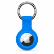 Apple AirTag Silicone Keychain Case, Soft Shockproof Protective Cover with Metal Key Ring for Keys, Bags &amp; Luggage &ndash; sky blue | iCare