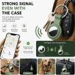 Apple AirTag Silicone Keychain Case, Soft Shockproof Protective Cover with Metal Key Ring for Keys, Bags &amp; Luggage &ndash; Sage green | iCare
