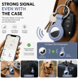 Apple AirTag Silicone Keychain Case, Soft Shockproof Protective Cover with Metal Key Ring for Keys, Bags &amp; Luggage &ndash; dust blue | iCare