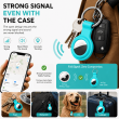 Apple AirTag Silicone Keychain Case, Soft Shockproof Protective Cover with Metal Key Ring for Keys, Bags &amp; Luggage | iCare