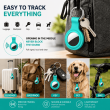 Apple AirTag Silicone Keychain Case, Soft Shockproof Protective Cover with Metal Key Ring for Keys, Bags &amp; Luggage | iCare
