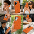 MagSafe Texture Case for Samsung S26 Ultra &amp; S25 Ultra | Shockproof Magnetic Mobile Accessories Cover &ndash; Samsung S25 Ultra Orange | iCare