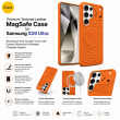 MagSafe Texture Case for Samsung S26 Ultra &amp; S25 Ultra | Shockproof Magnetic Mobile Accessories Cover &ndash; Samsung S26 Ultra Orange | iCare