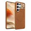 MagSafe Texture Case for Samsung S26 Ultra &amp; S25 Ultra | Shockproof Magnetic Mobile Accessories Cover &ndash; Samsung S25 Ultra Brown | iCare