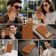 MagSafe Texture Case for Samsung S26 Ultra &amp; S25 Ultra | Shockproof Magnetic Mobile Accessories Cover &ndash; Samsung S25 Ultra Brown | iCare
