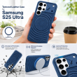 MagSafe Texture Case for Samsung S26 Ultra &amp; S25 Ultra | Shockproof Magnetic Mobile Accessories Cover &ndash; Samsung S25 Ultra Dark Blue | iCare