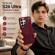 MagSafe Texture Case for Samsung S26 Ultra &amp; S25 Ultra | Shockproof Magnetic Mobile Accessories Cover &ndash; Samsung S26 Ultra Wine Red | iCare