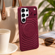 MagSafe Texture Case for Samsung S26 Ultra &amp; S25 Ultra | Shockproof Magnetic Mobile Accessories Cover &ndash; Samsung S25 Ultra Wine Red | iCare