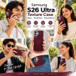 MagSafe Texture Case for Samsung S26 Ultra &amp; S25 Ultra | Shockproof Magnetic Mobile Accessories Cover &ndash; Samsung S26 Ultra Wine Red | iCare