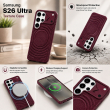 MagSafe Texture Case for Samsung S26 Ultra &amp; S25 Ultra | Shockproof Magnetic Mobile Accessories Cover &ndash; Samsung S26 Ultra Wine Red | iCare