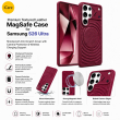 MagSafe Texture Case for Samsung S26 Ultra &amp; S25 Ultra | Shockproof Magnetic Mobile Accessories Cover &ndash; Samsung S26 Ultra Wine Red | iCare